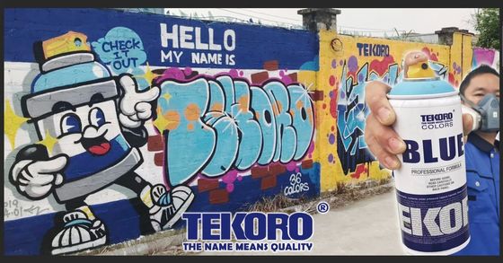 Chrome Effect Auto Graffiti Spray Paint with Low Odor Formulation for Versatile Substrate Use