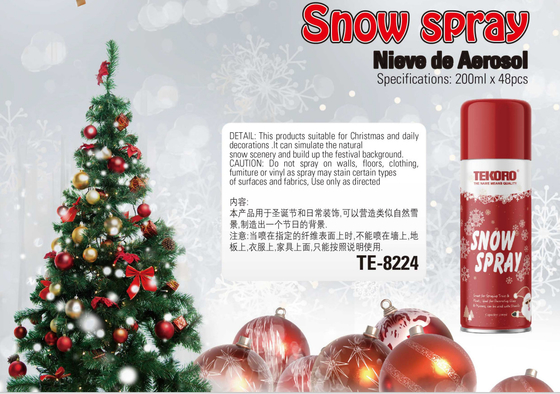 200 มิลลิลิตร สเปรย์หิมะสีสําหรับงานเลี้ยงต้นคริสต์มาส สเปรย์ฟอง Wholesale
